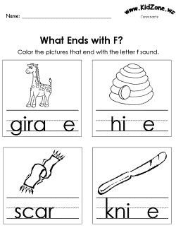 Ending consonant practice worksheet