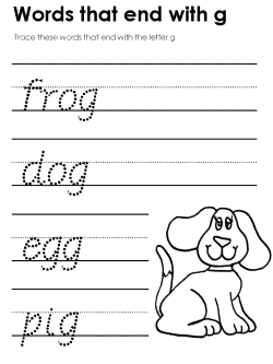 Ending consonant practice worksheet
