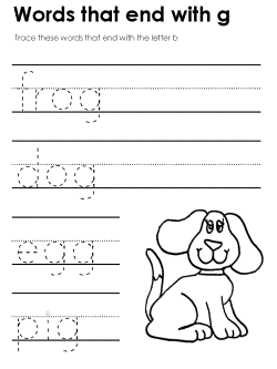 Ending consonant practice worksheet
