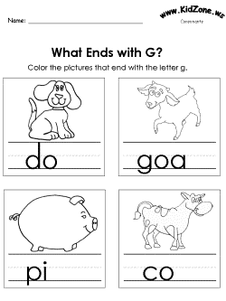 Ending consonant practice worksheet