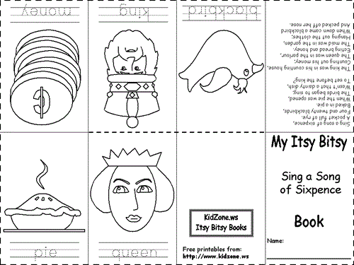 printable itsy bitsy book