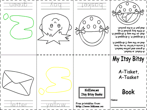 printable itsy bitsy book