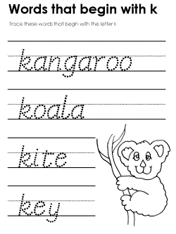 Beginning consonant practice worksheet