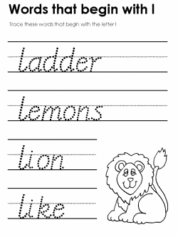 Beginning consonant practice worksheet