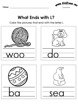 Ending consonant practice worksheet