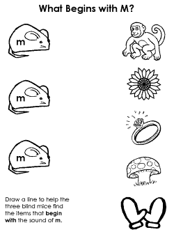 Beginning consonant practice worksheet