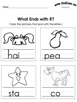 Ending consonant practice worksheet