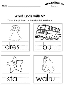 Ending consonant practice worksheet