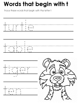 Beginning consonant practice worksheet