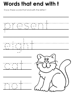 Ending consonant practice worksheet