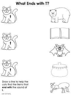 Ending consonant practice worksheet