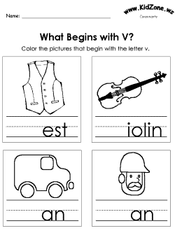 Beginning consonant practice worksheet