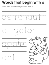 Beginning vowel sounds practice worksheet
