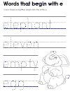 Beginning vowel sounds practice worksheet