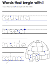 Beginning vowel sounds practice worksheet