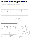 Beginning vowel sounds practice worksheet