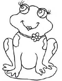 frog coloring page