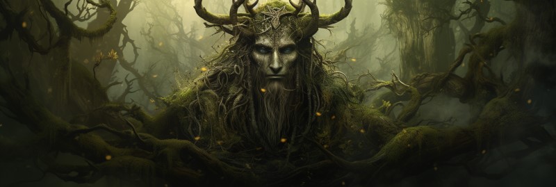 artwork of Cernunnos, the horned god