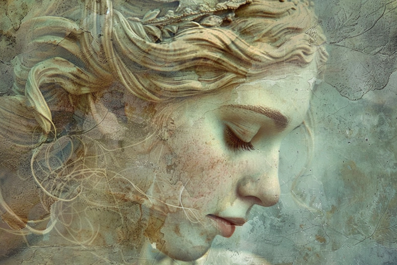 digital art of Aphrodite, Greek goddess of beauty