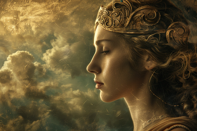 digital art of Hera, queen of the Greek gods