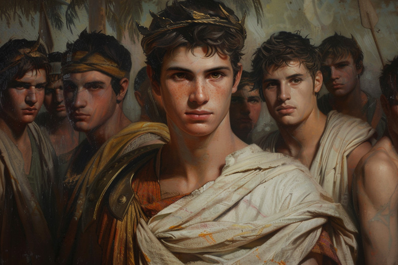 digital art of Hermes and thieves
