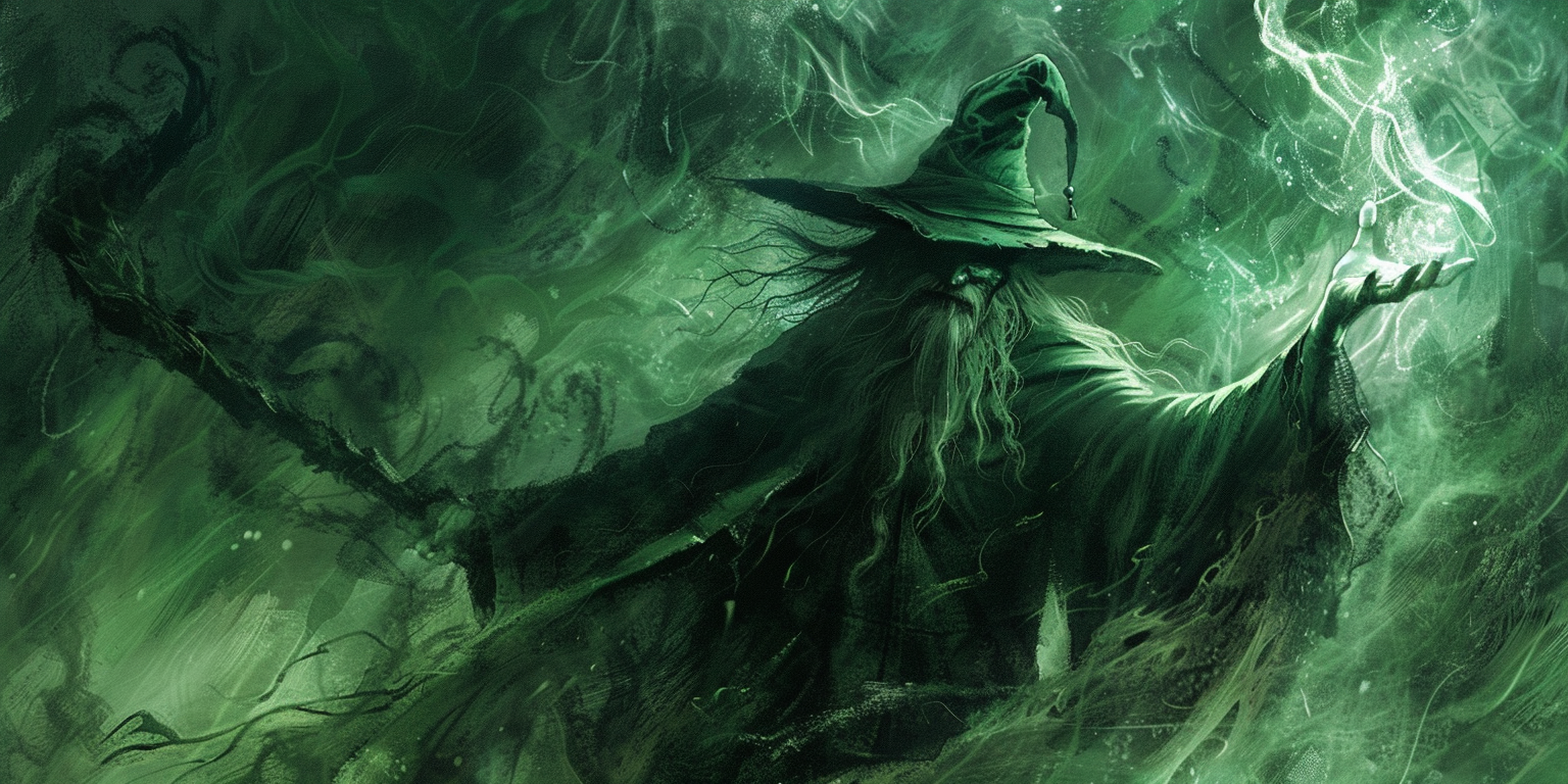 digital art of an evil wizard