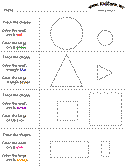 preschool and kindergarten shapes recognition practice