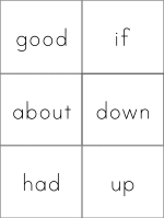 Fry Words grade one flashcards