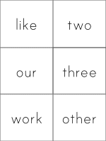 Fry Words grade one flashcards