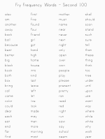 Fry Words grade two flashcards