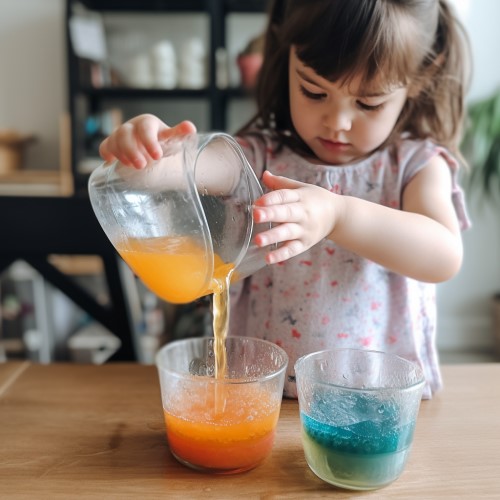 child testing solubility