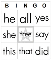 Dolche Preschool Bingo