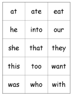 Kindergarten Dolch Words - Set 3