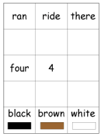 Kindergarten Dolch Words - Set 4 Color