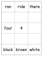 Kindergarten Dolch Words - Set 4